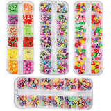 4 Set Nagel Obst Scheiben, Basicon Niedliche Obst Polymer Scheiben Obst Scheibe Nail Nagel 3D Obstscheibe Nail Art Slice voor DIY Liefert Maniküre Decoratie Schleim Zubehör Nageldekorationen, 4 Stile