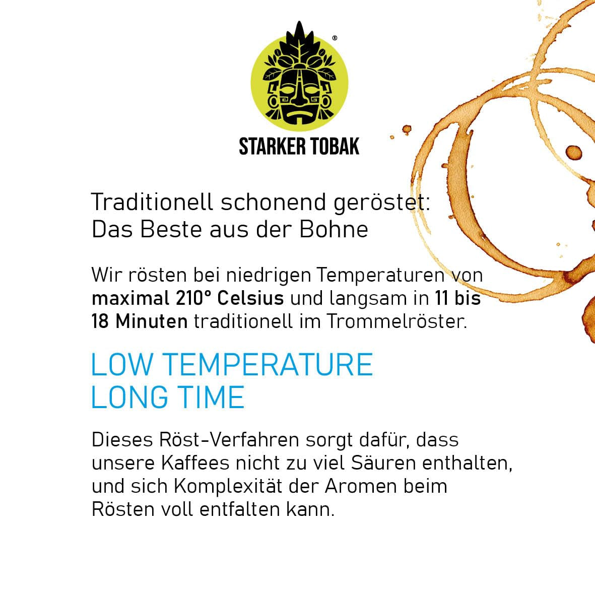 STARKER TOBAK Monsooned Malabar-koffie, hele bonen, handgebrand - medium gebrand, India, 100% Arabica, geschikt voor filterkoffie, Franse pers, volautomatische koffiezetapparaten, zacht voor de maag - extra lage zuurgraad