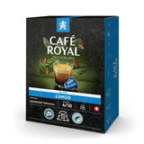 Café Royal Dark Chocolate Flavoured 100 Kapsels voor Nespresso Kaffee Machine - 4/10 Intensiteit - UTZ-zertifiziert, aus Aluminium & Lungo 36 Kapsels voor Nespresso Kaffee Machine - 4/10 Intensiteit