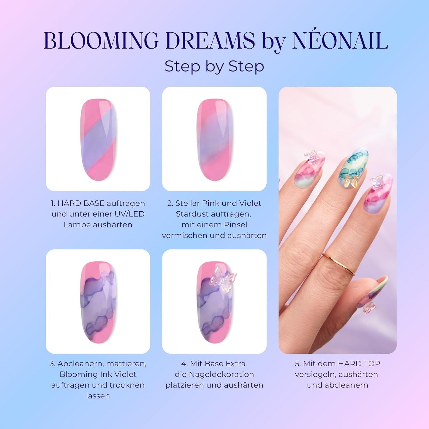 NÉONAIL Nageldecoratie 3D Nail Art Schmetterlinge - Nail Charms - Nägel Selber Machen - Nails - Nageldesign Accessoires - Nailart - Nail Art Zubehör - Nagel Deko - Nagelschmuck - Mehrfarbig