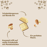 Schotten Blonde Amandel | Witte chocolade met karamel en amandelstukjes | 100 gram | Handig geportioneerd (pak van 2)