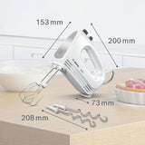 Bosch Hausgeräte Handrührer Clevermixx MFQ24200, 2 Rührbesen, 2 Spülmaschinengeeignet, 4 Stufen, Leicht, Leise, 400 W Weiß/Edelstahl Keuken Naty Shop