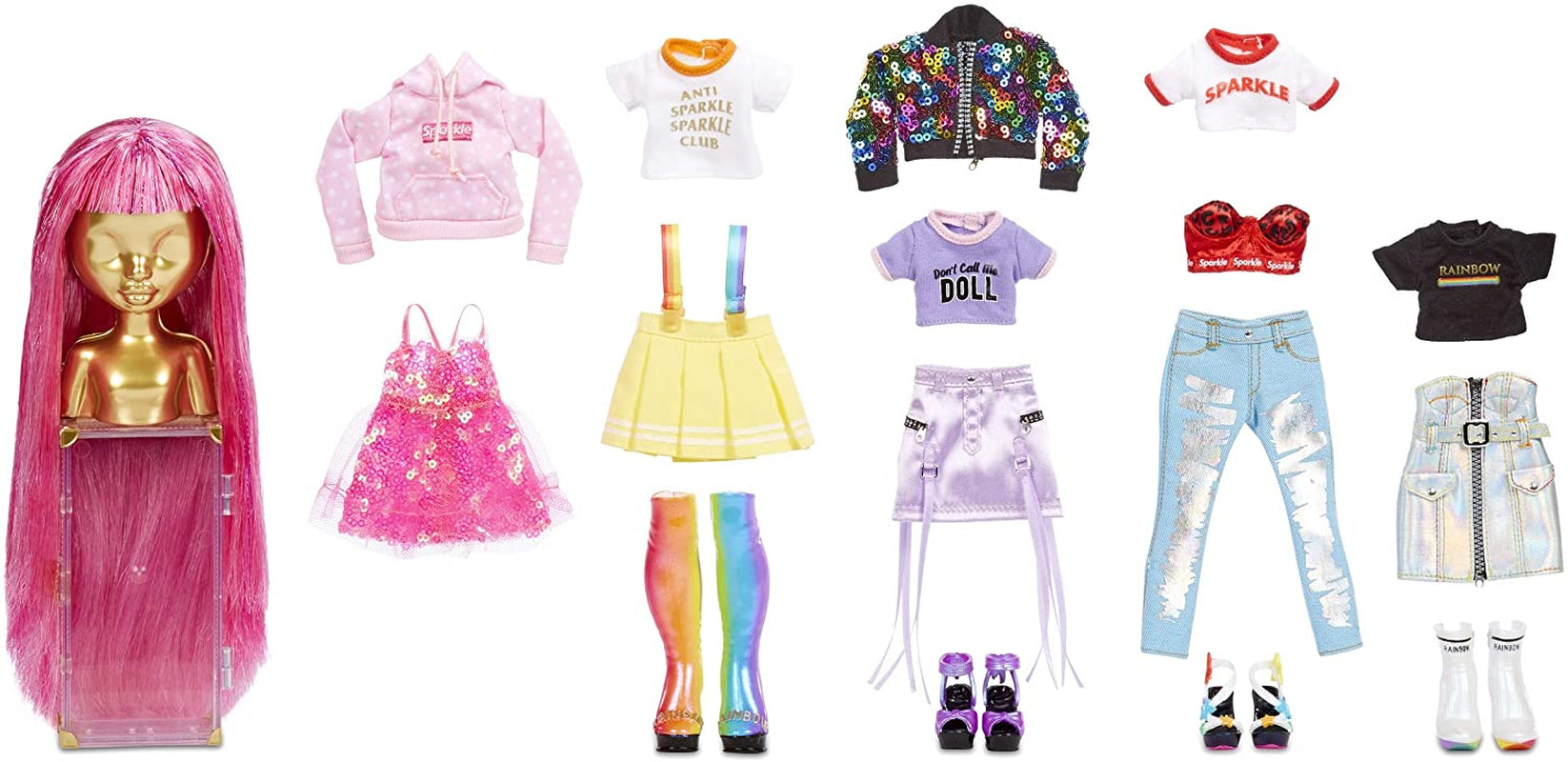 Rainbow High 571049 Fashion Studio - Exclusieve pop met kleding, accessoires en 2 glanzende pruiken - Creëer meer dan 300 outfits!