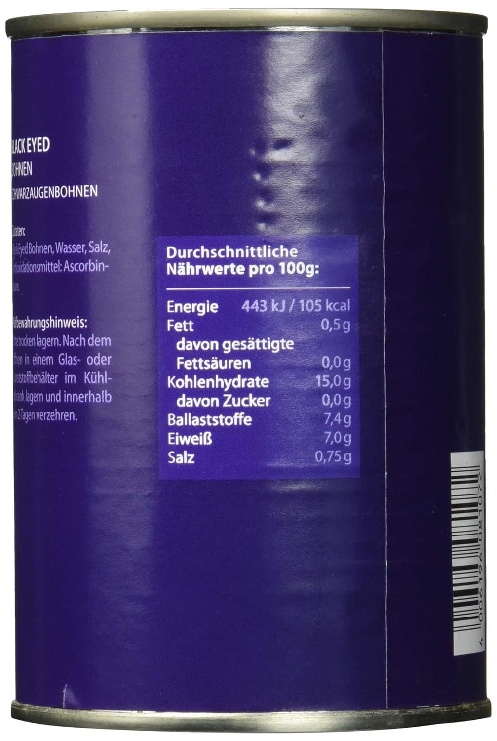 Black Eyed Beans, 12 stuks (12 x 425 ml)