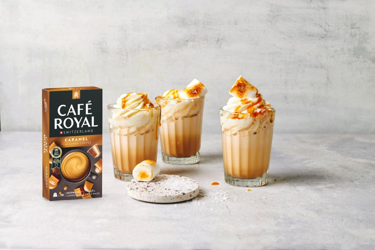Café Royal Caramel Flavoured Kaffee – Nespresso®-compatibele Kaffeekapseln, romig, helle Röstung, 100% Arabica, Rainforest Alliance, 100 Kapseln