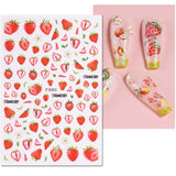 JMEOWIO Nagelsticker Sommer Frucht 9 Blatt Nail Art Sticker Selbstklebend Nagelaufkleber Zitronen Decoratie Nageldesign Zubehör