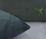 Gordijndooskussen Decoratief kussen Lxb 45X45 Cm Groene jacquard "Greta" Met visgraatmotief Gemakkelijk te onderhouden Ritssluiting Zachte vulling 320G - Verschillende kleuren, 2023510 Reiskussens Naty Shop