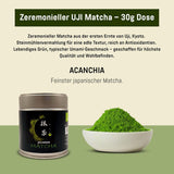 Ceremoniële kwaliteit UJI - Doos van 30 g - Bio - 100% Japanse Matcha - Eerste oogst - Pure Matcha - Gemalen