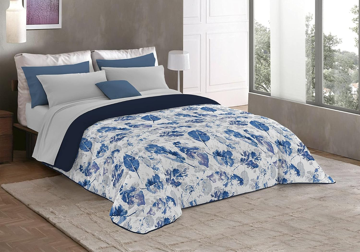 Fantasy T-Fa-Hypnotic-1P Winterquilt, Microvezel, Hypnotic, 170X260Cm Quilts en quilts Naty Shop Foglie 170X260 Cm