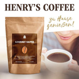 Henry's Gourmet Coffee 1000g - abgerundete Aromen - voller Körper - handwerkliche Röstung - Premium Kaffeebohnen