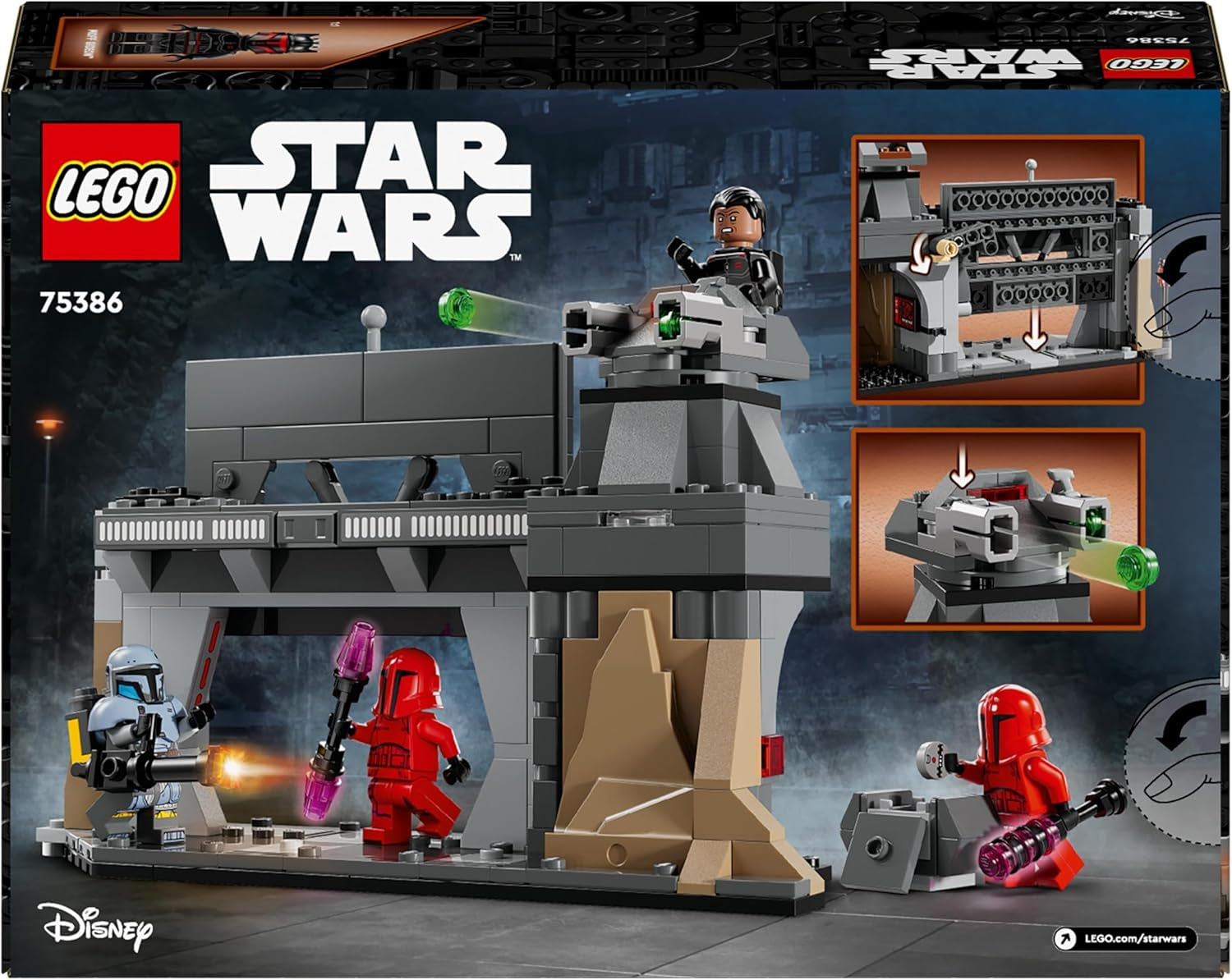 LEGO Star Wars: The Mandalorian Duel tussen Paz Vizsla en Moff Gideon, verzamelbaar bouwspeelgoed voor kinderen, cadeau-idee voor creatieve jongens en meisjes vanaf 7 jaar, Mandalorian speelgoed 75386 Bouwsets Beuche in LEGO-Store