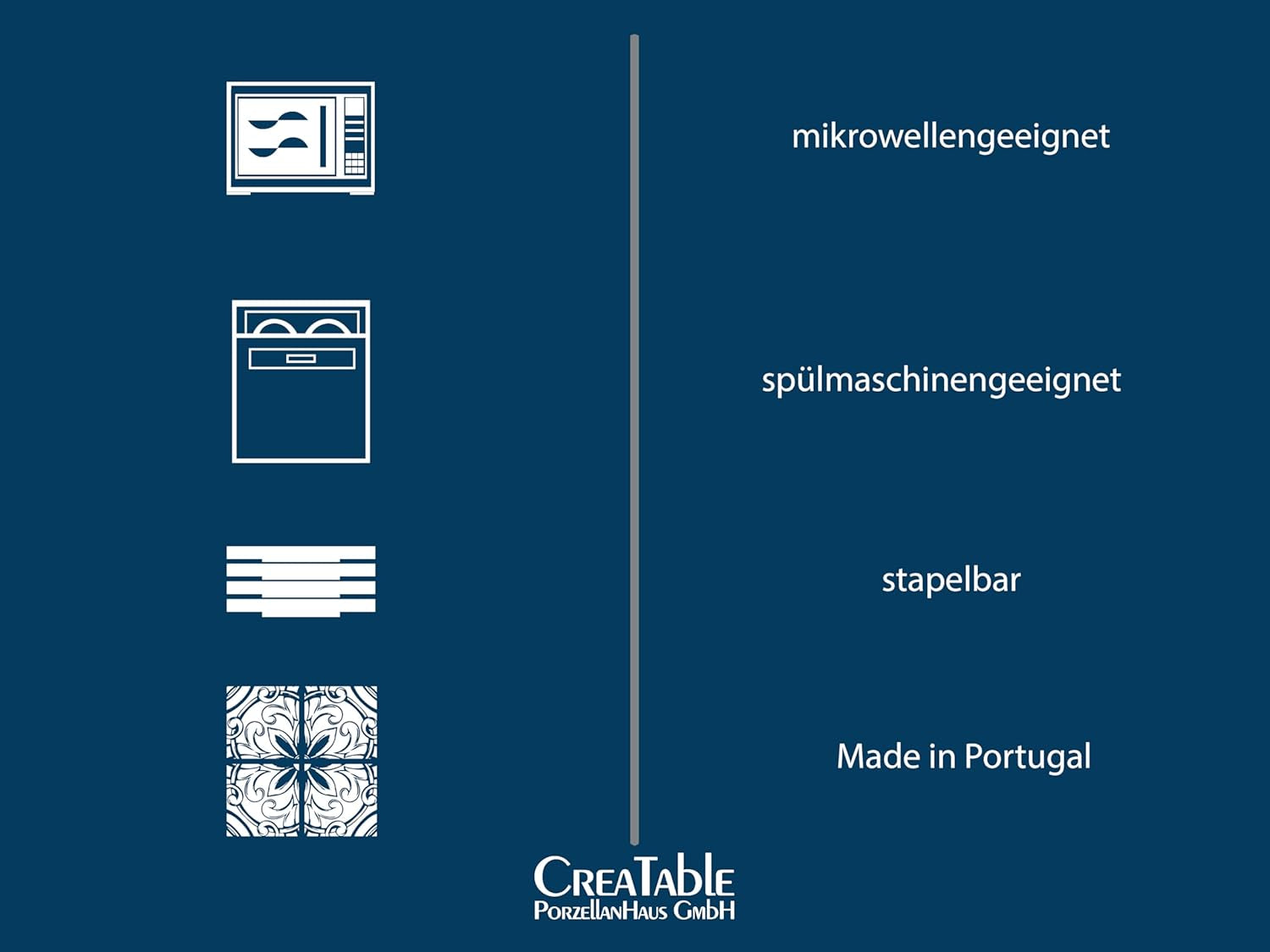 Creatable 22447 Yuki-serie serviesset voor 2 porseleinen bordenset, vaatwasser- en magnetronbestendig, gemaakt in Europa