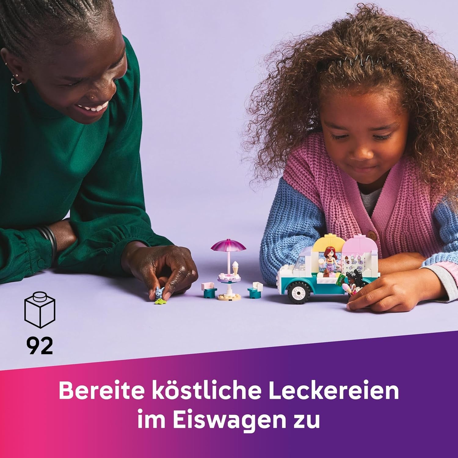 LEGO Friends Heartlake City IJscowagen Fantasiespelset 2 figuren en een konijntje Bouwset 4 jaar oude meisjes Speelgoedfiguur Minifiguur Bouwspeelgoed 42644 Bouwsets Bekijk de LEGO-Store