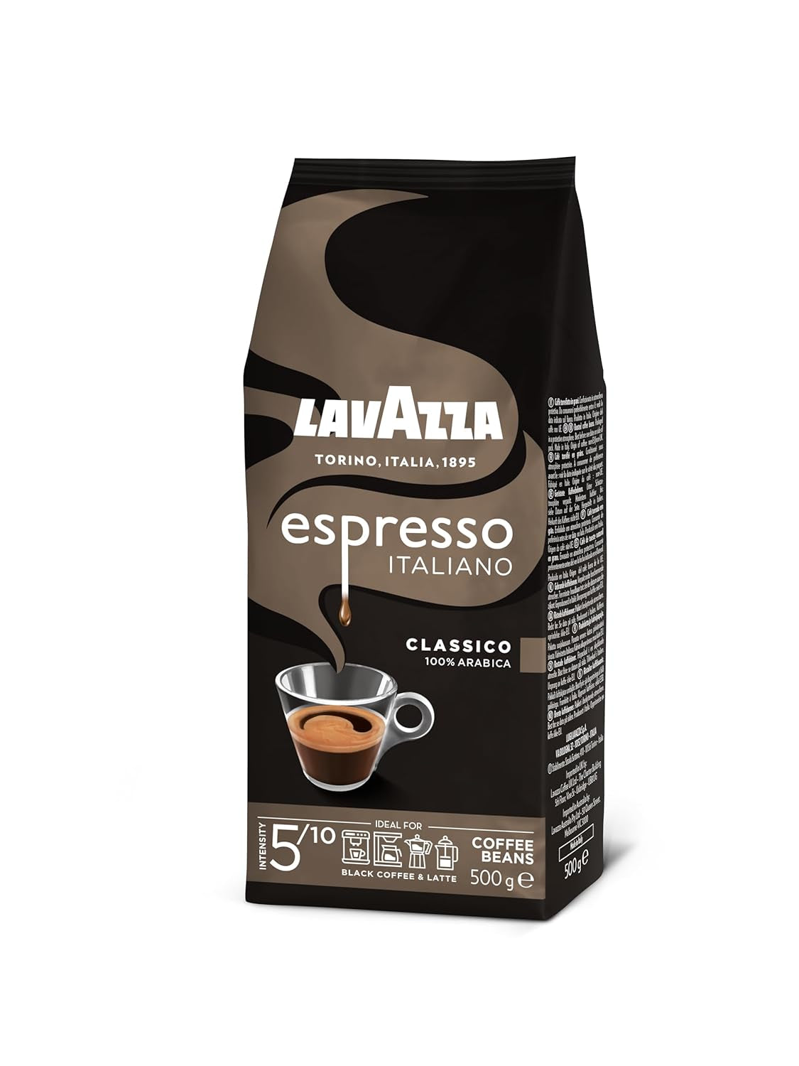 Lavazza Espresso Italiano koffiebonen, 100% Arabica Espresso, evenwichtig en aromatisch, verpakking van 500 g