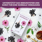 Nutra Tea Vlierbessen & Echinacea, Immuniteit & Verkoudheid Thee, Immuun Ondersteunende Thee, Koude Strijd, 20 Herbruikbare Theezakjes, Natuurlijke Kruidenthee
