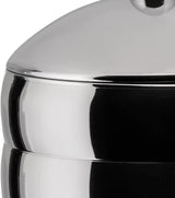 Alessi Kalistò 2 CB02 - Keukenpot in roestvrij staal 18/10 met aluminium knop, 114 cl, zilver Voedselbewaardozen Naty Shop