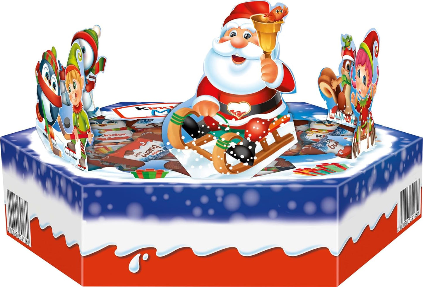 Kinder Mix Kerstbord - heerlijke chocoladespecialiteiten uit het Kinder assortiment - 143g