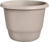 elho Amiga Round 30 - Bloempot voor binnen en buiten - 100% gerecycled plastic - Ø 29,5 x H 20,2 cm - Beige/Paddestoelbeige