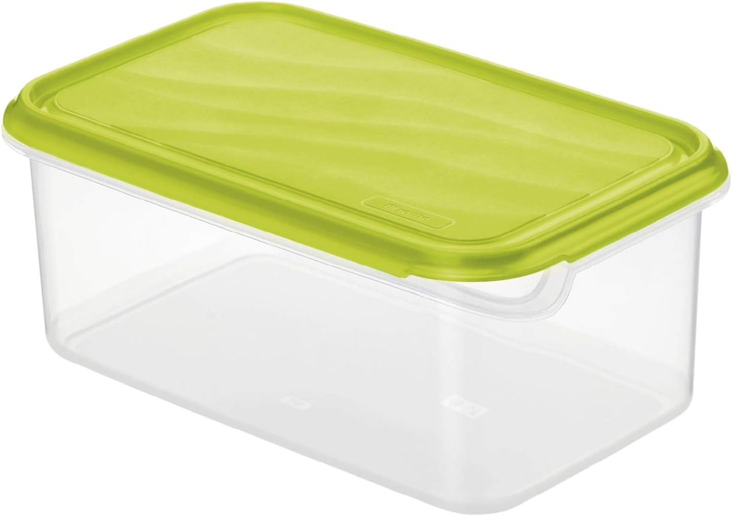 Rotho Rondo voedselbewaarpot 1,5l met deksel, BPA-vrij plastic (PP), transparant/groen, 1,5l (24,0 x 16,0 x 7,5 cm) Voedselbewaardozen Naty Shop 2L