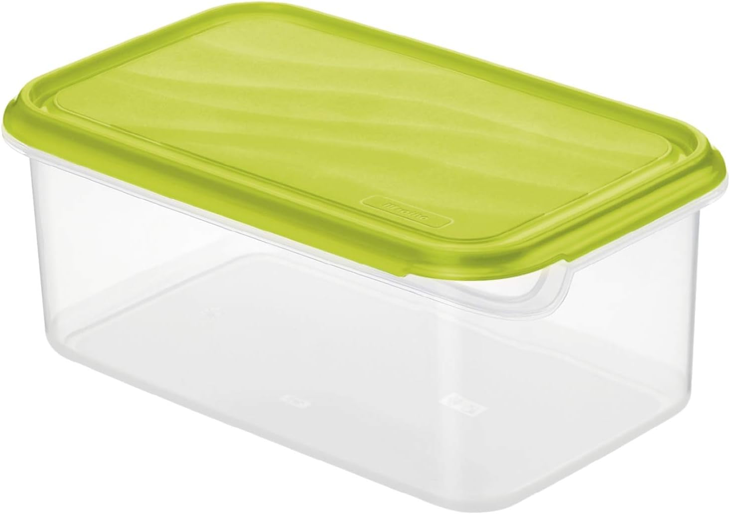 Rotho Rondo voedselbewaarpot 1,5l met deksel, BPA-vrij plastic (PP), transparant/groen, 1,5l (24,0 x 16,0 x 7,5 cm) Voedselbewaardozen Naty Shop 2L