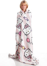 Hello Kitty sprei, roze, zachte deken 130X170Cm, microvezel sprei sprei of slaapbank. Kwaliteit met Oekotex-certificaat, Sanrio Bedden en Dekens Besuche den Kanguru-Store