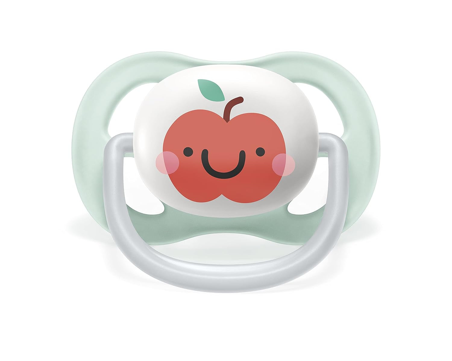 Philips AVENT ultra air-fopspeen - 2-pack, BPA-vrij, ademend, voor baby's 0-6 maanden, inclusief draagtas en sterilisatie, appel/peer (model SCF080/17)