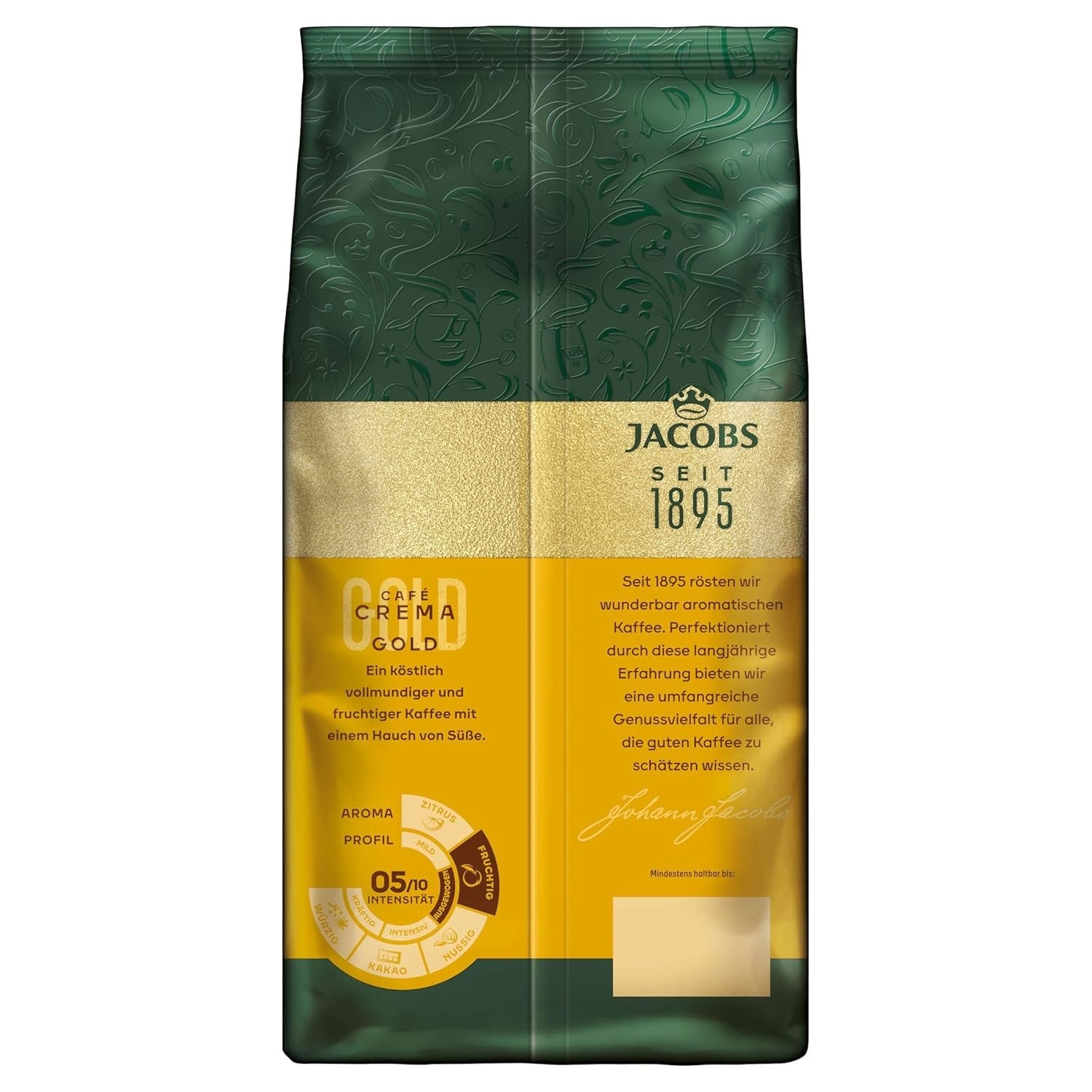 Jacobs Expert Roast Cafe Crema Gold, Koffie hele bonen (4 x 1 kg)