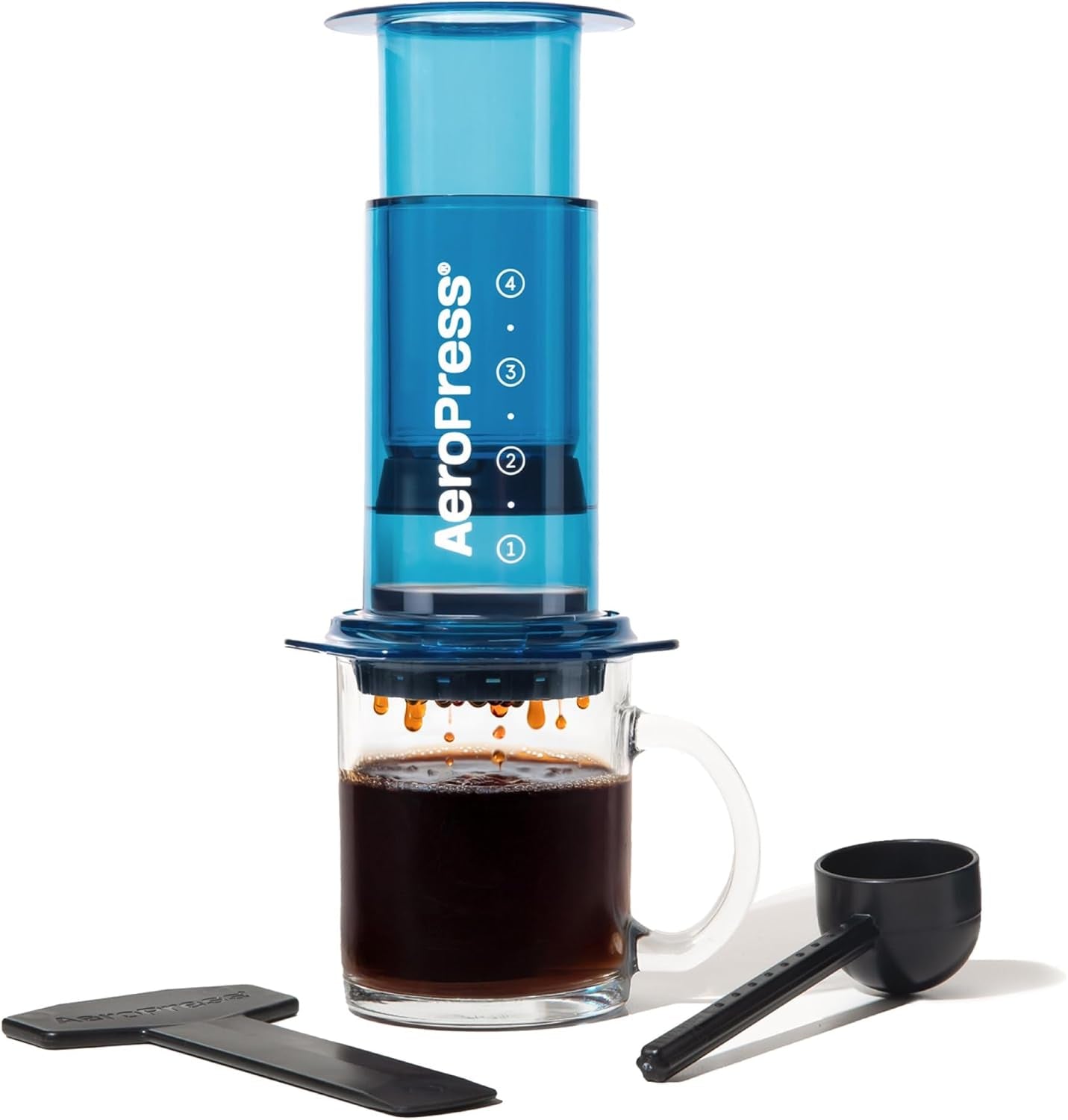 AeroPress origineel koffie- en espressoapparaat, draagbaar barista-koffiezetapparaat met kamer, plunjer en filters, snelkoffie- en espressoapparaat