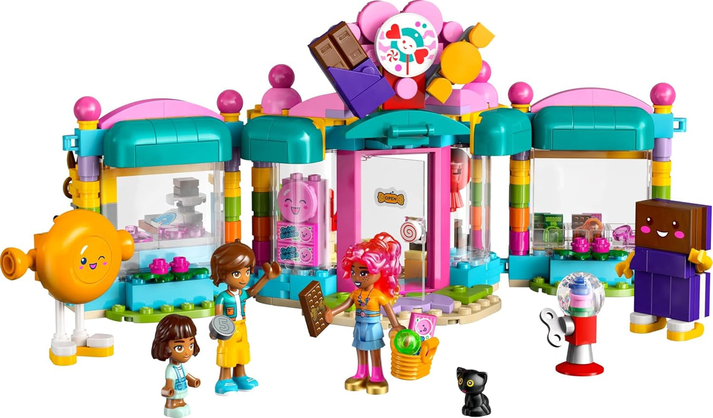 LEGO Friends Heartlake City Shop speelset voor meisjes vanaf 6 jaar Rollenspel met 2 minipoppetjes, micropoppetje en kattenspeelgoed 42649 Bouwsets Besuche in LEGO-Store