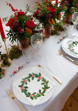 Talking Tables 20 XL papieren kerstservetten met hulstmotief | Luxe Wegwerpdoekjes | Herbruikbaar | Ideaal voor kerst- en etentjes | Hoge kwaliteit | 40 cm x 40 cm
