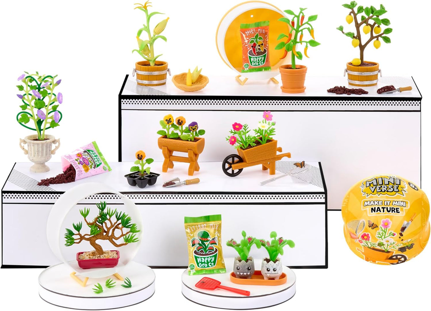 MGA Miniverse Make It Mini Nature 3-serie - Mini-verzamelobjecten, knutselspeelset, replicaplanten, speelgoed, bloemen, voor verzamelaars en kinderen vanaf 8 jaar