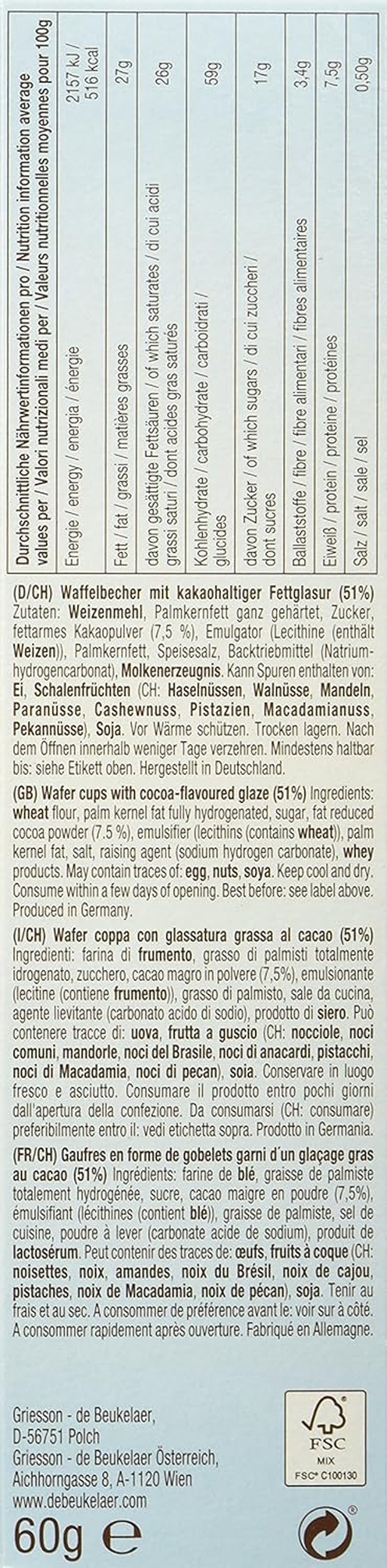 Debeukelaer Decor on Ice - Wafelverpakkingen, verpakking van 12 (12 x 60g)