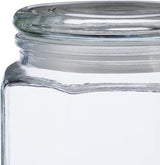 Relaxdays Voorraadpotten met deksel Set van 6 glazen achthoekige voorraadpotten van 1,3 liter Luchtdichte glazen containers Heldere voedselbewaardozen Naty Shop