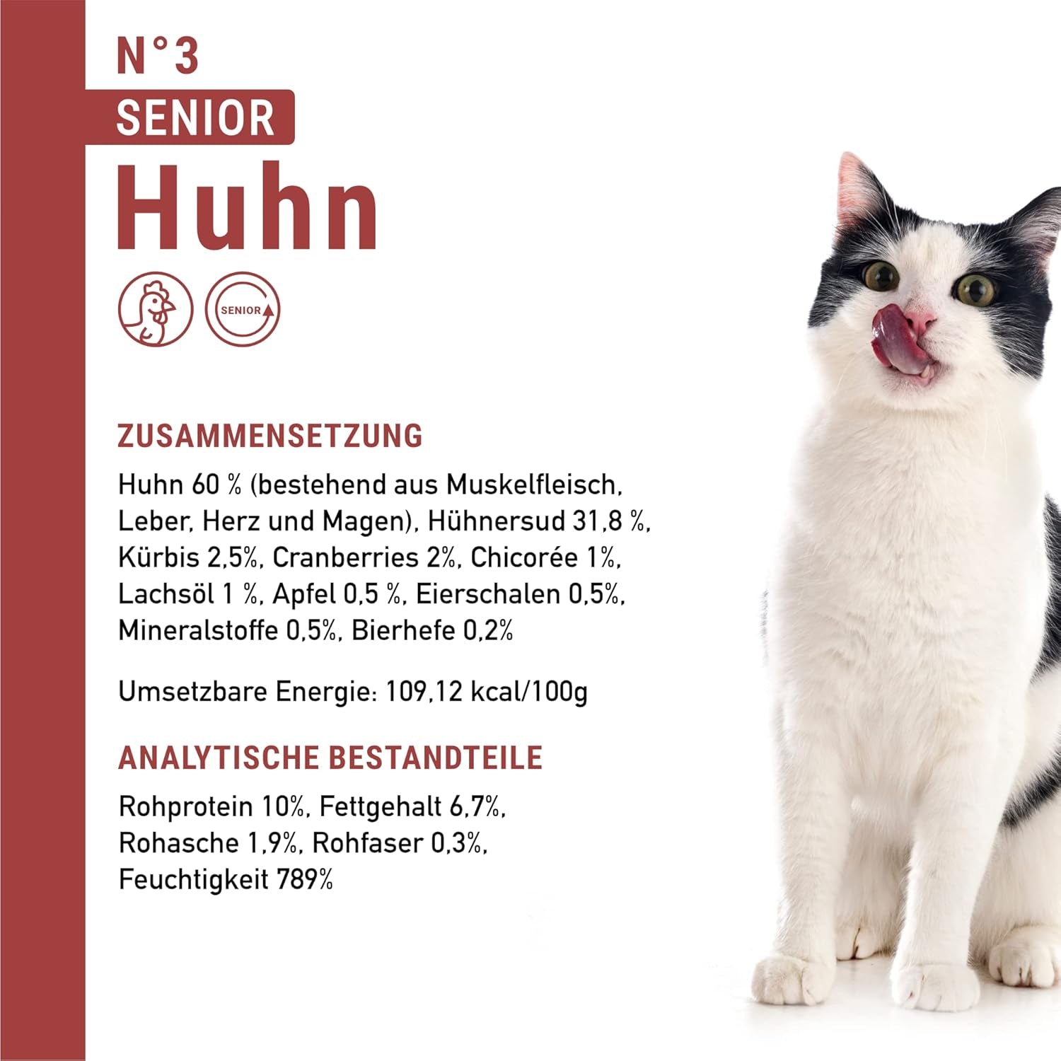 catz finefood Senior Collection Katzenfutter nass - Premium Nassfutter für Ihre Senior Katze - getreidefrei, ohne Zucker, hoher Fleischanteil, Vitamine & Mineralien (6 x 200g dosis)