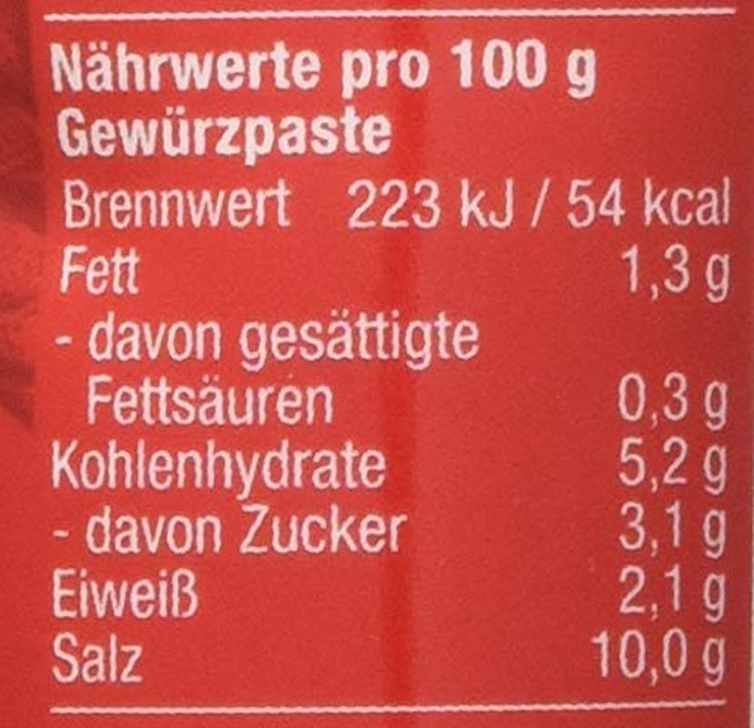 Fuchs Gewürze – Chili Gewürzpaste, vollmundig piquantes Aroma, Paste zum Würzen von scharfen Soßen, Fleisch-Gerichten of Suppen jeglicher Länder-Küchen, 65 g