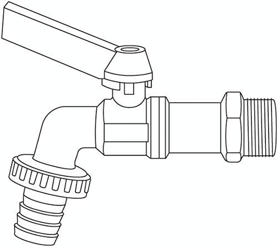 Gardena kogelkraan: binnen- en buitenventiel, 26,5 mm (G 3/4 inch) schroefdraad, voor 1/2 inch (13 mm) slangen (7332-20)