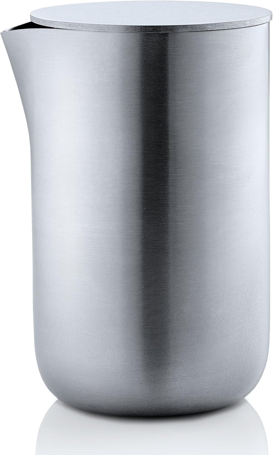 blomus -BASIC- Klopper van mat roestvrij staal met deksel, inhoud 120 ml, elegante melkbeker, vaatwasmachinebestendig (H / B / H: 8,3 x 6,1 x 5,7 cm, roestvrij staal, 63618)