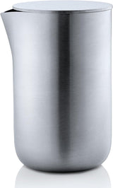 blomus -BASIC- Klopper van mat roestvrij staal met deksel, inhoud 120 ml, elegante melkbeker, vaatwasmachinebestendig (H / B / H: 8,3 x 6,1 x 5,7 cm, roestvrij staal, 63618)