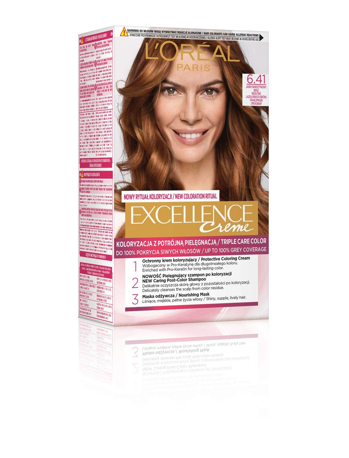 L'Oréal Paris Excellence 6.41 Haarkleur - Licht Amberbrons Naty Shop Haarverf 6.41 Licht Amberbrons
