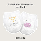 Kit & Kin Premium Eco-luiers, maat 4 (9-16 kg), 132 luiers, plantaardig en hypoallergeen, betrouwbare lekbescherming, veganistisch en dierproefvrij