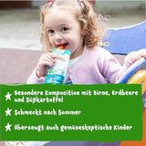 Pumpkin Organics zakjes biologische groenten en granen, pakje van 8: Peer, Aardbeien, Zoete aardappelen, Rode Biet, Banaan, Haver - Geen toegevoegde suiker¹ - Vanaf 6 maanden - als tussendoortje of aanvullend voedsel in de verpakking (8 x 100g)