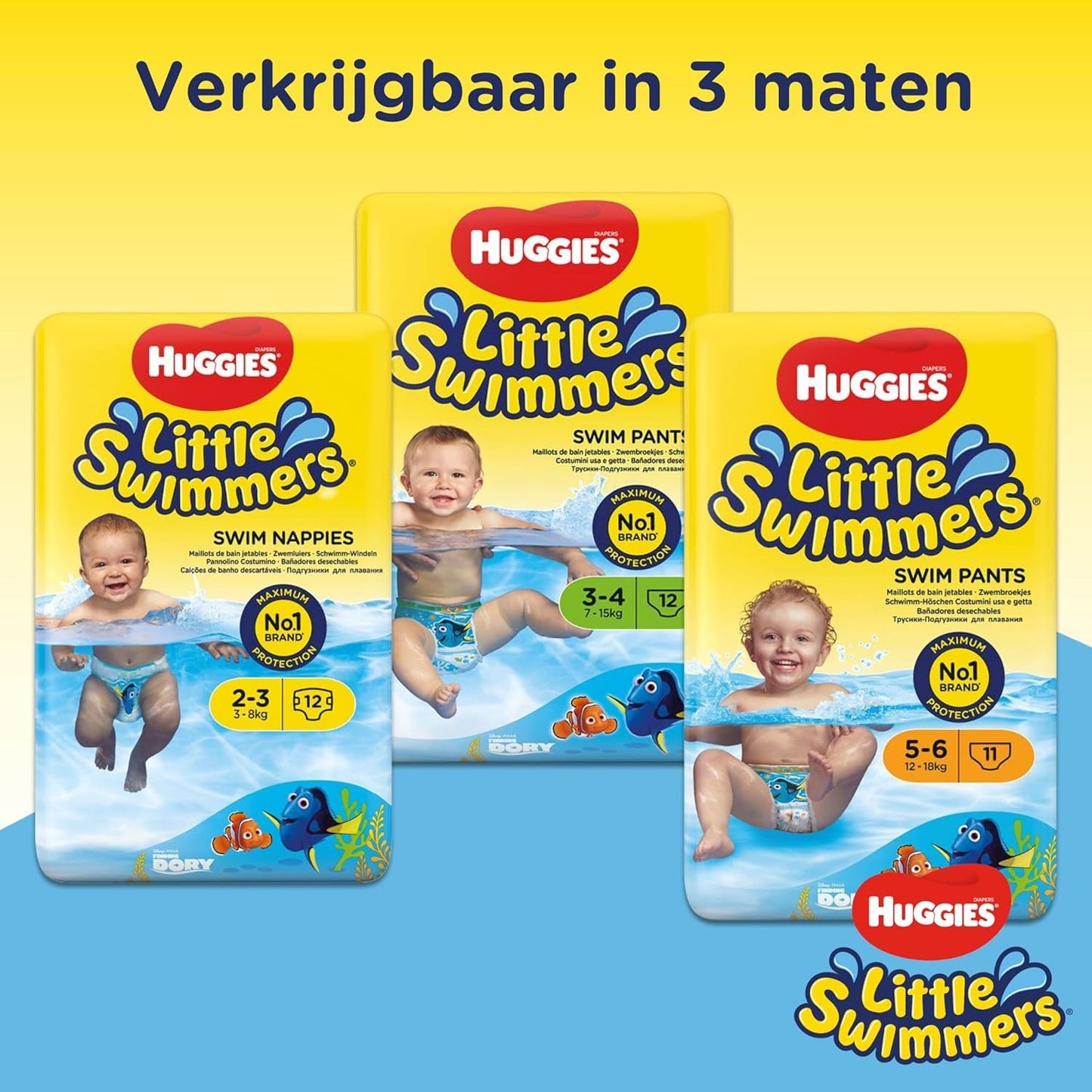 Huggies Little Swimmers Wegwerpzwemluiers Maat 2-3 - 36 Panty Totaal