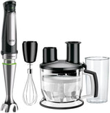 Braun Multiquick 7 MQ 7035X Stabmixer - Pürierstab Mit Abnehmbarem Edelstahl Mixfuß Mit Activeblade Technologie Zum Pürieren Der Härtesten Ingredient, Inkl. 3-delige Zubehör-set, 1000 Watt, Schwarz Kitchen Naty Shop Schwarz Küchenmaschine