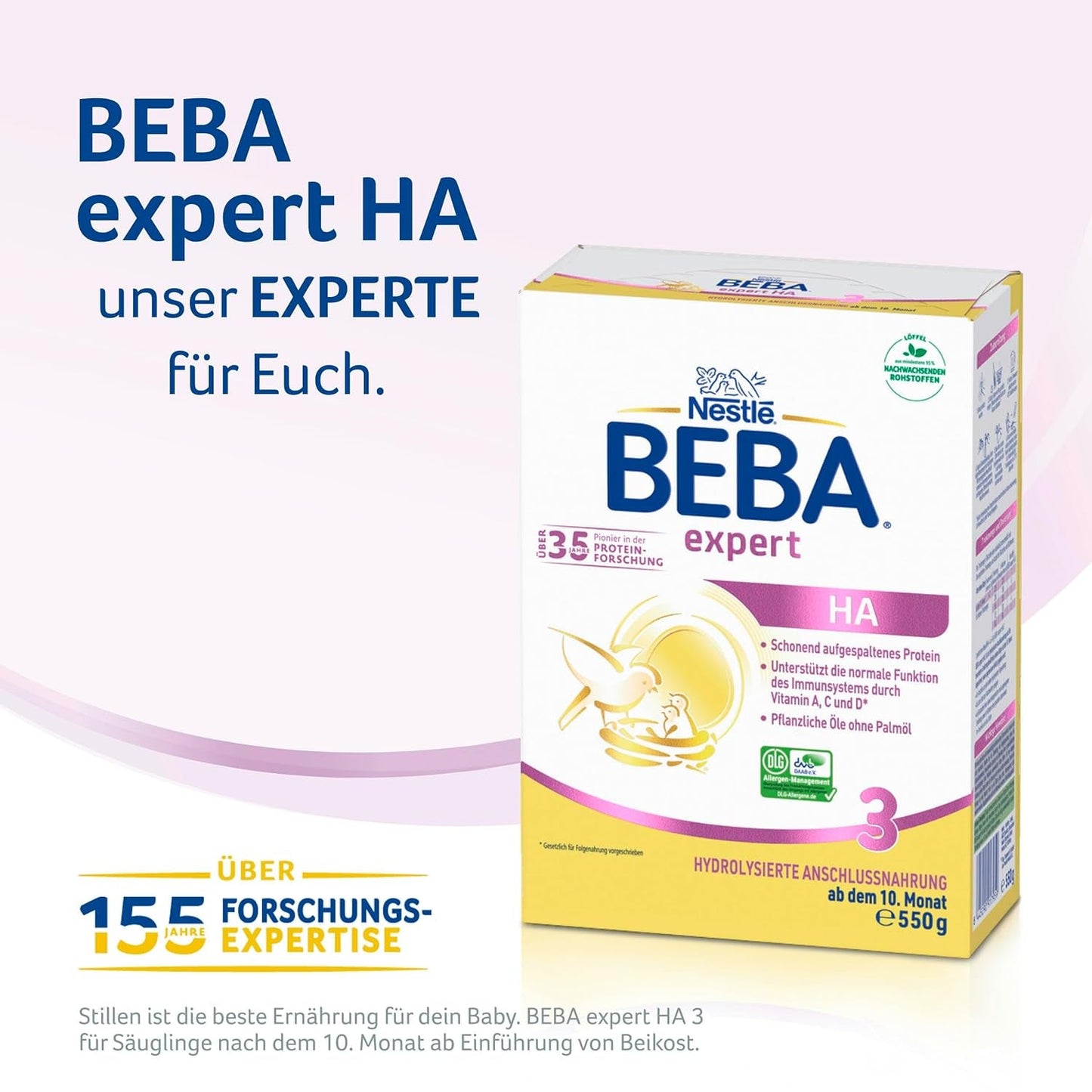BEBA expert HA 3 Gehydrolyseerde vervolgformule, vanaf 10 maanden, 1 pakje (1 x 550 g)