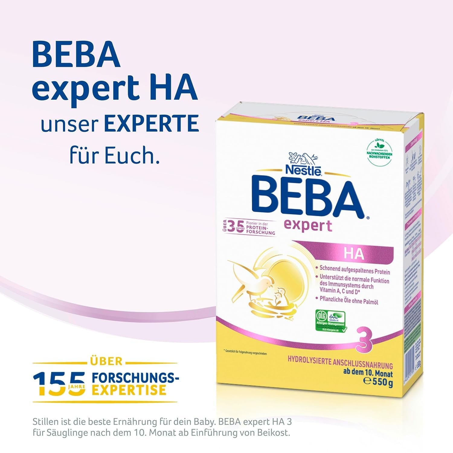 BEBA expert HA 3 Gehydrolyseerde vervolgformule, vanaf 10 maanden, 1 pakje (1 x 550 g)