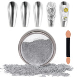 Chrome Nagel Pulver Spiegel Effect Metallic Staub Holografisch Glitter Glasierte Maniküre Decoratie Reflektierende Pigment voor DIY Gel Polish Nail Art, Harz Handwerk, Geschenke voor Goud