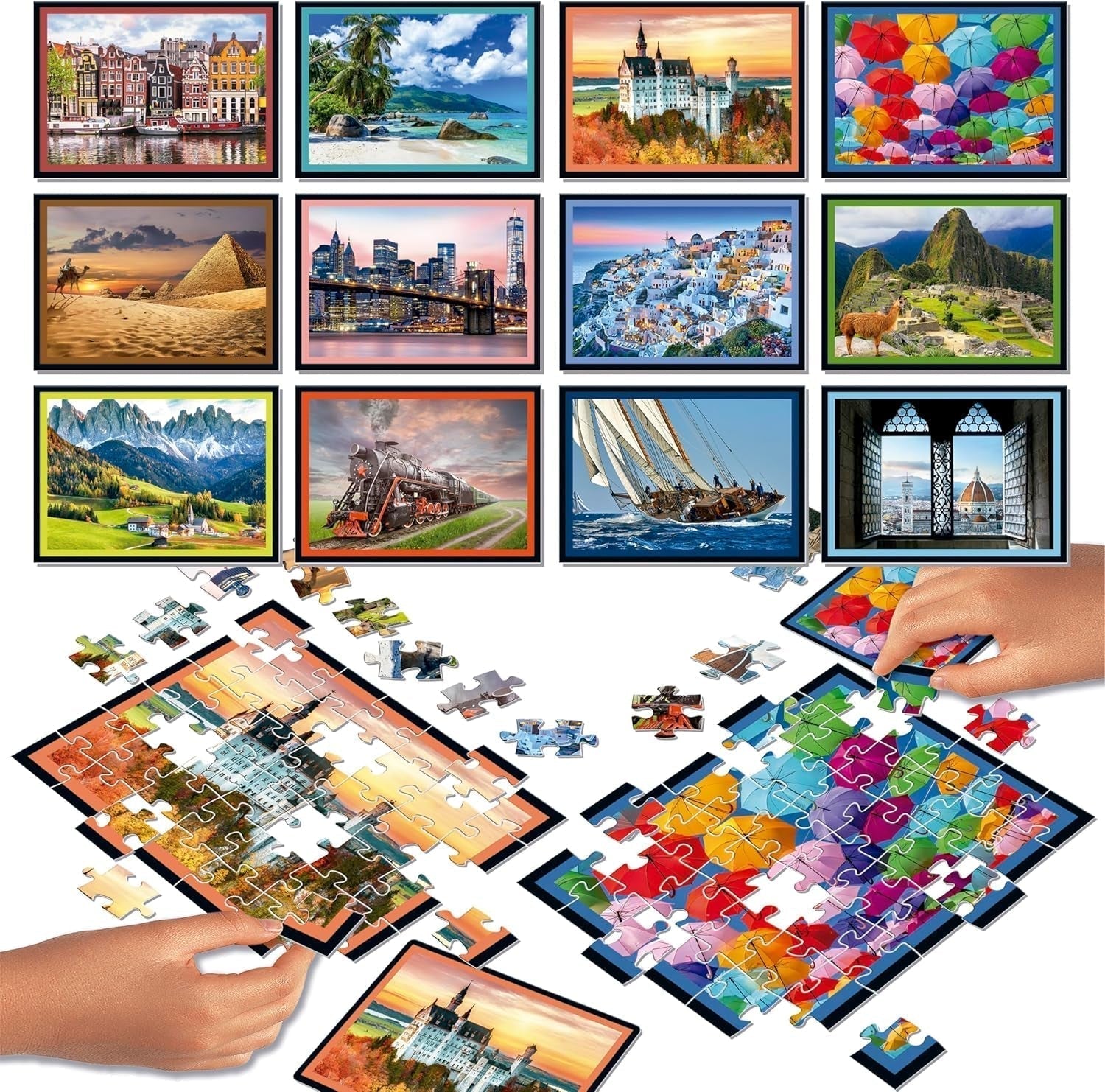 Educa - Puzzelgevechtslandschappen. Een authentieke strijd tussen de stukken | Wees de eerste die de puzzel voltooit om de winnaar te worden. Vanaf 7 jaar (20121) Puzzel Naty Shop