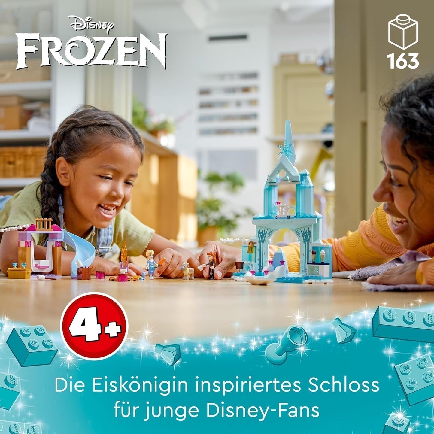 LEGO Disney Frozen Elsa's ijspaleis, kasteel van de ijskoningin, prinses ELSA en Anna poppenspeelgoed, plus 2 dierenfiguren, geweldig cadeau voor meisjes en jongens van 4 jaar oud 43238 Bouwsets Besuche in LEGO-Store