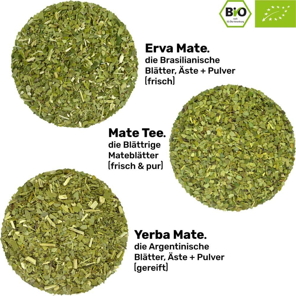 Keramiek Mate theeservies ● 3 soorten BIO Mate + Mate mok + Bombilla + bereidingsinstructies (Vintage)
