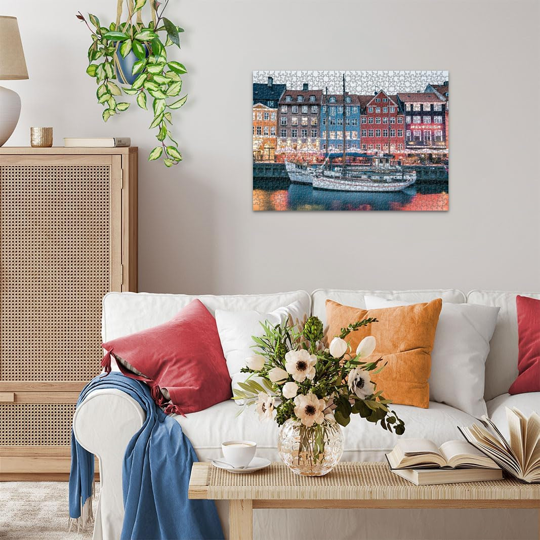 Ravensburger Puzzel Scandinavische plaatsen 12000111 - Kopenhagen, Denemarken - Legpuzzel van 1000 stukjes voor volwassenen en kinderen vanaf 14 jaar Puzzel Naty Shop
